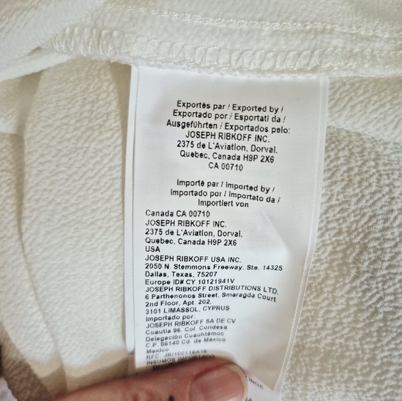 Joseph Ribkoff Asymmetrical Off White Ruffle Tunic Blouse Size 6 - Picture 9 of 11